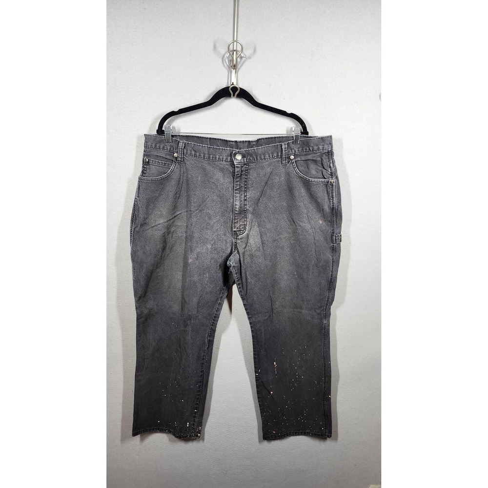 Dickies Jeans Mens 43x28 Black Denim Carpenter Workwear Distressed Grunge Skater